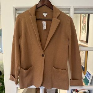 JCrew sweater blazer. Camel. NWT.